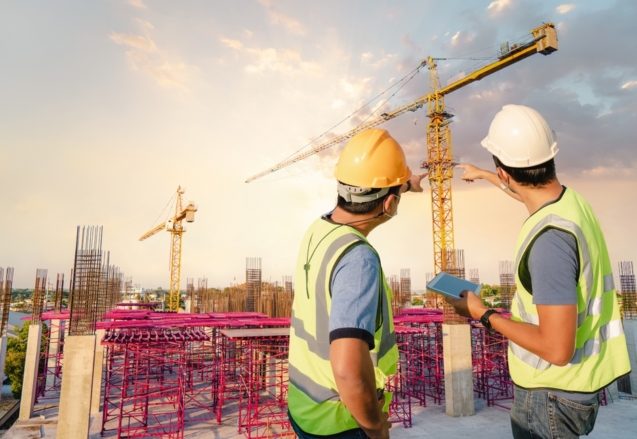 Asian,Engineer,Manager,And,Foreman,Or,Leader,Discussion,Pointing,To